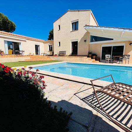 Annexe Des Pins - Studio Gite Avec Piscine & Climatisation Villeneuve-lès-Béziers 外观 照片