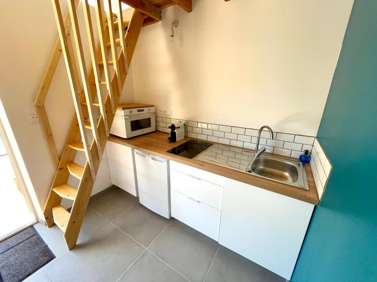 Annexe Des Pins - Studio Gite Avec Piscine & Climatisation Villeneuve-lès-Béziers 外观 照片